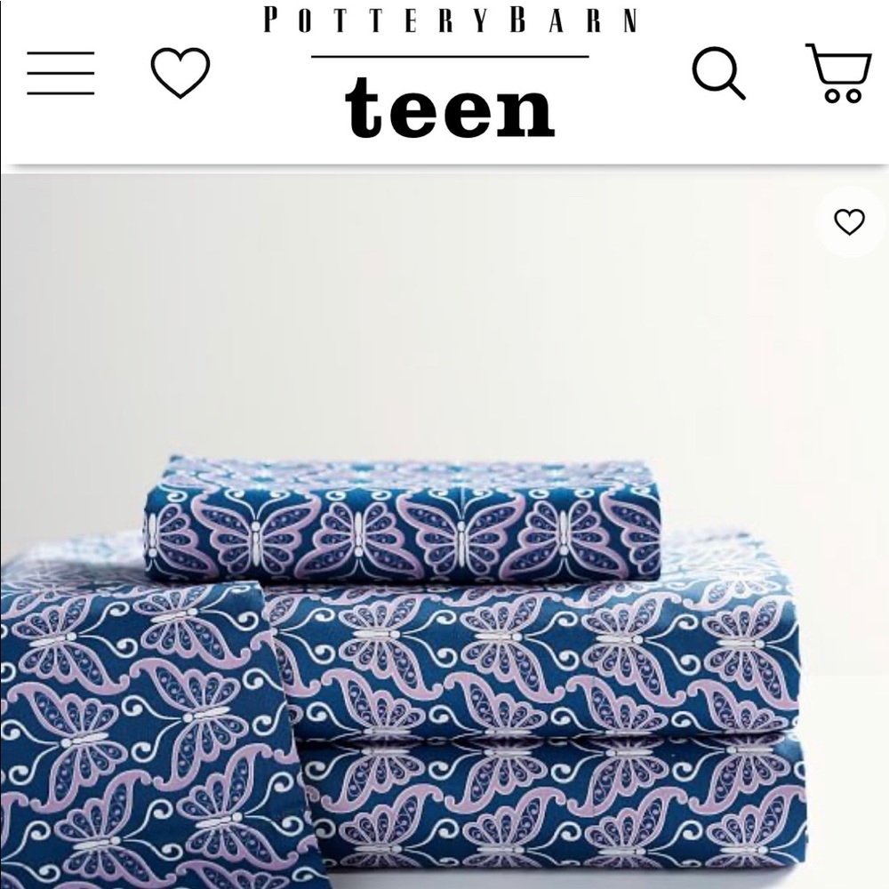Anna Sui for Pottery Barn Teen Butterfly Sheet set